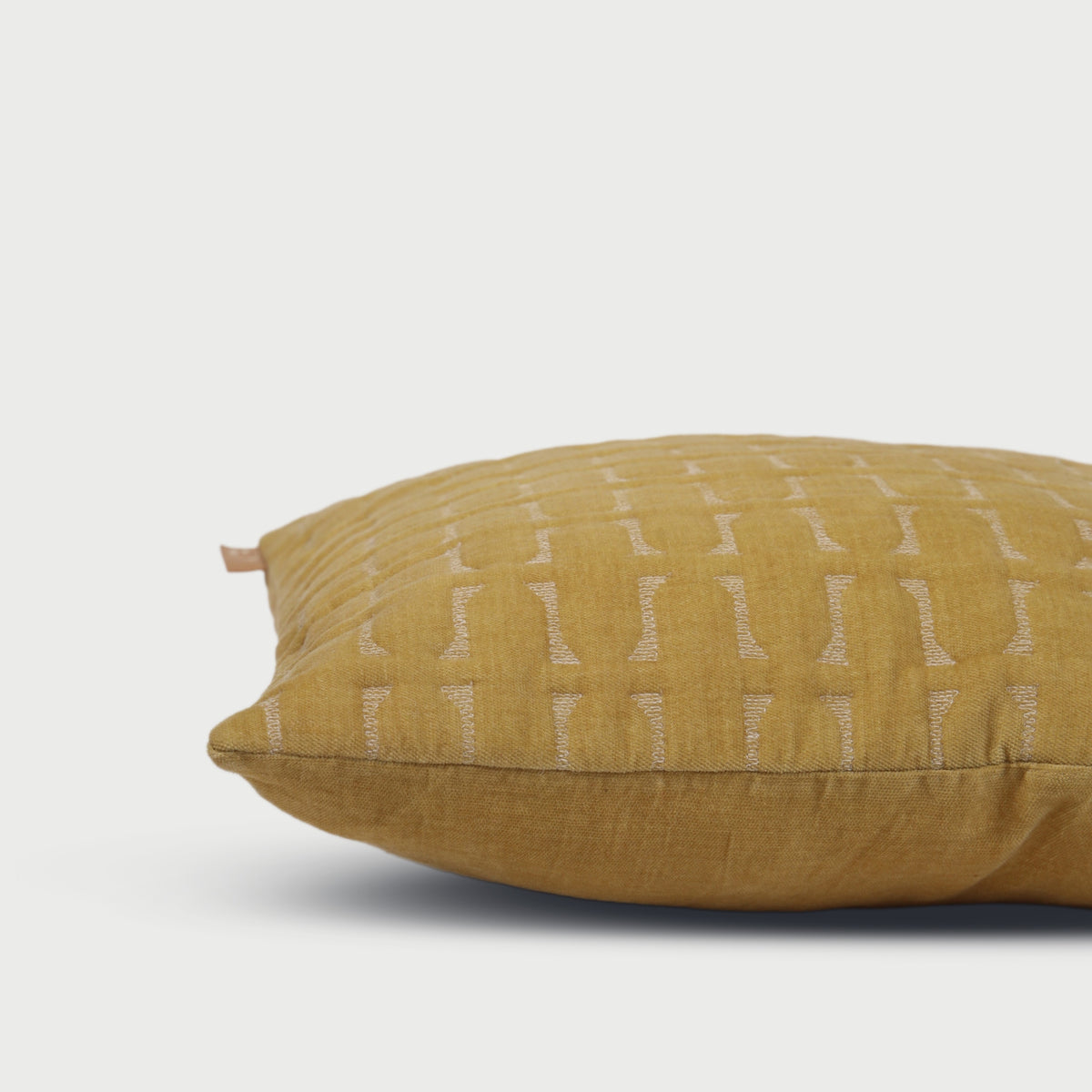 Twig Ochre Embroidered Cushion Cover