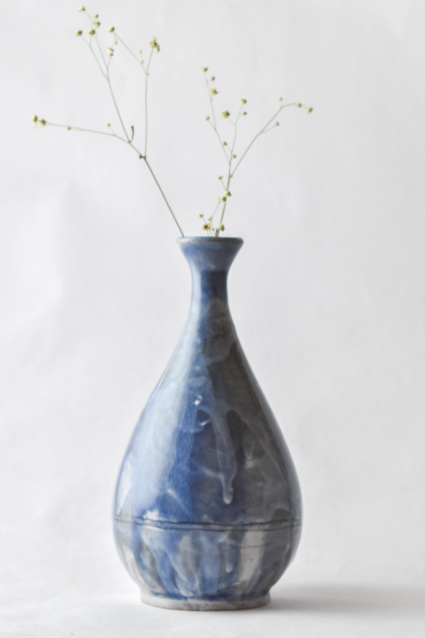 Dark Pouring Sky - Artistic Stoneware Vase