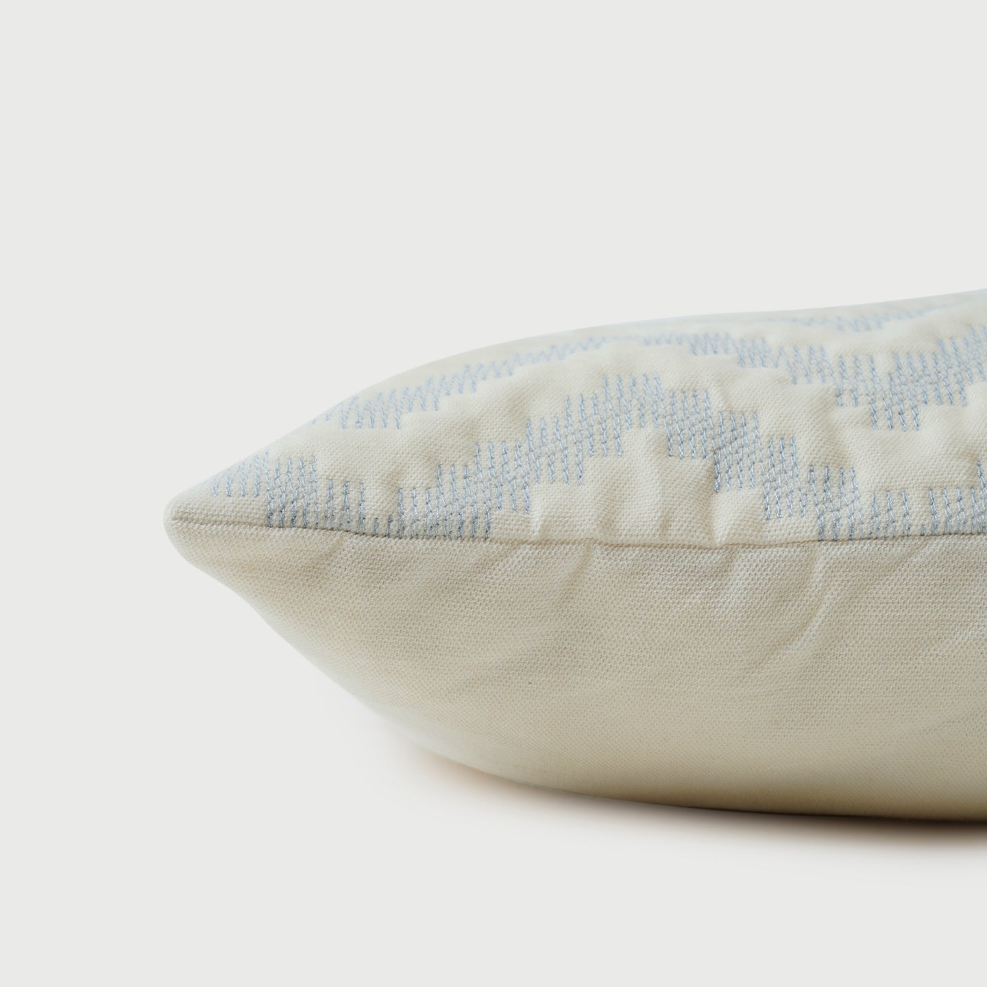 Chevron Blue Lumbar Cushion Cover