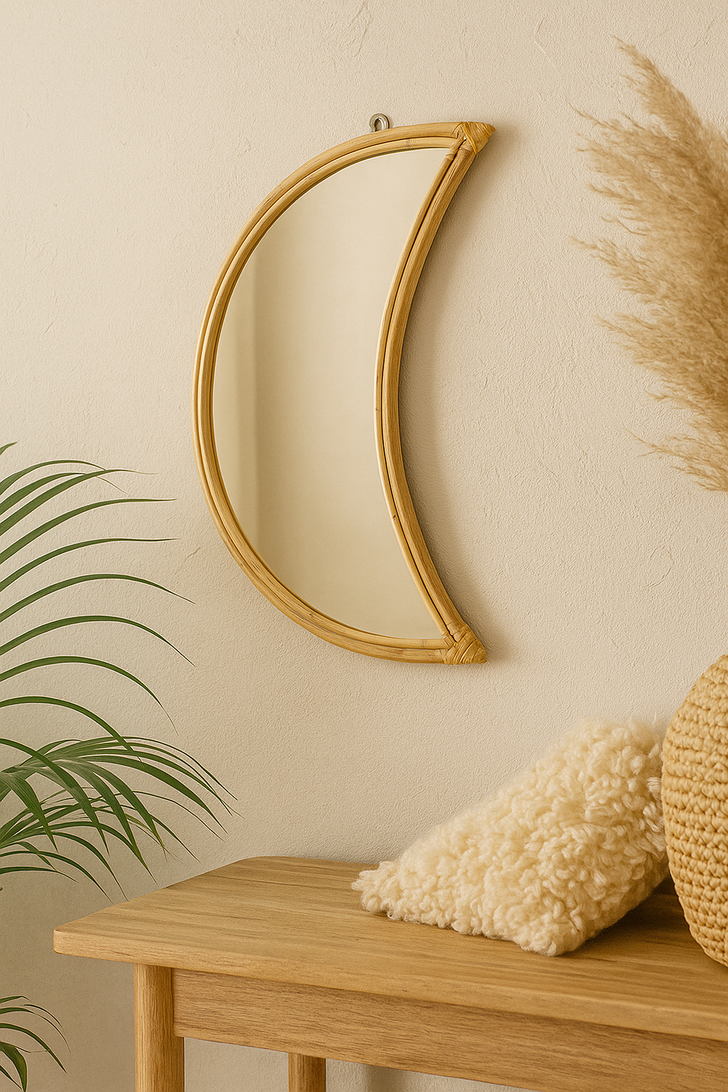 Cane Moon Mirror