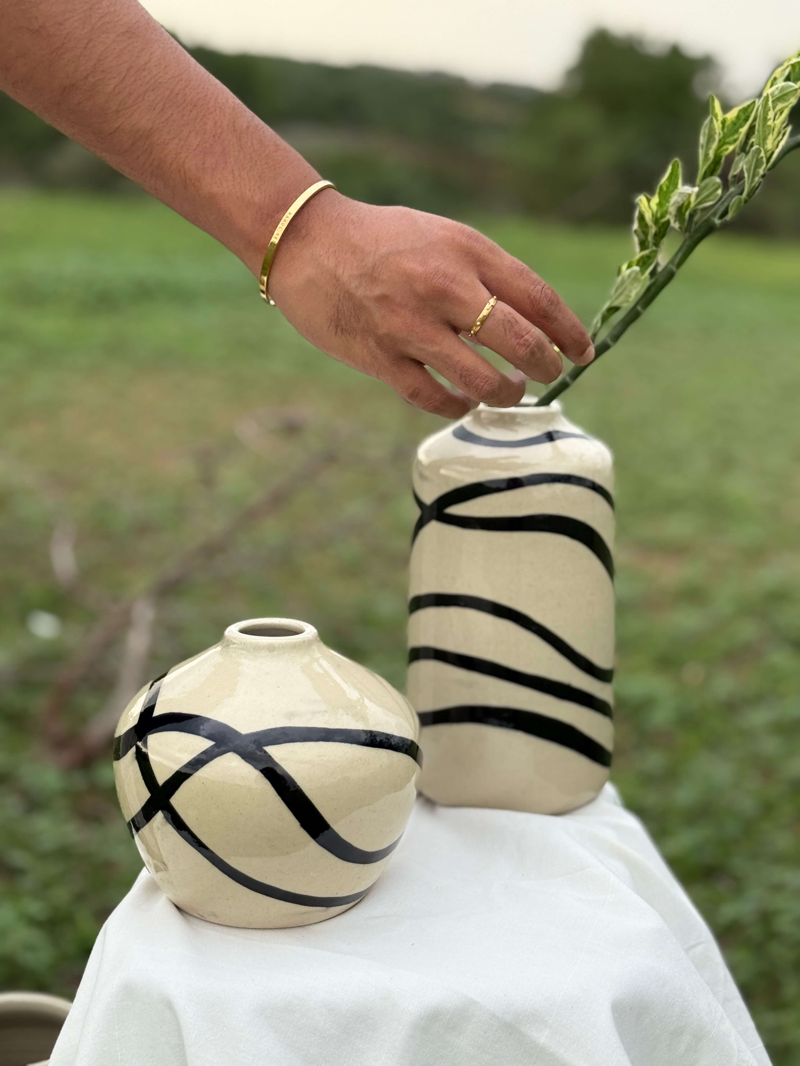 KuroKashi Ceramic Vases Set of 5