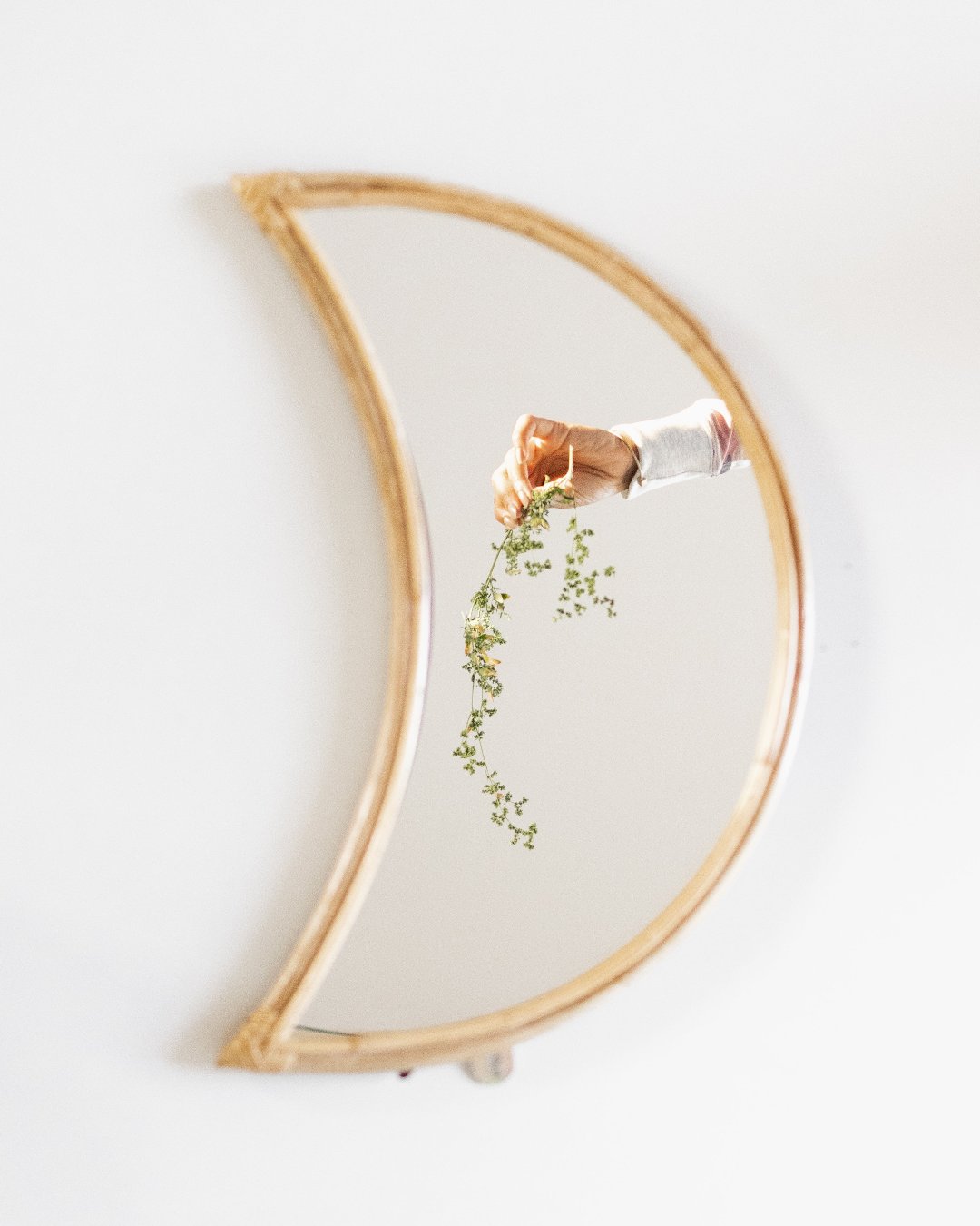 Cane Moon Mirror