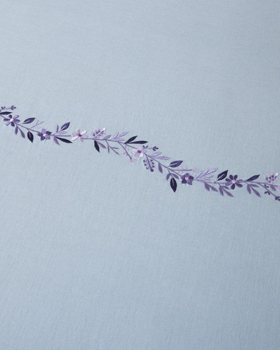 Vintage Vine Slate Linen Bedsheet Set