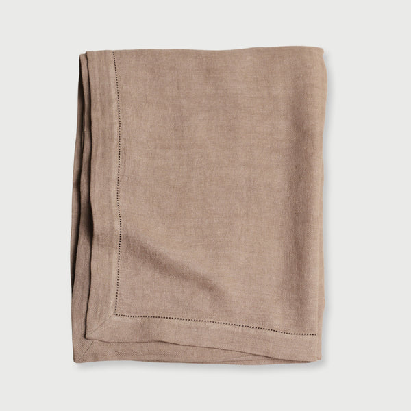 Herringbone Blush Linen Table Cover