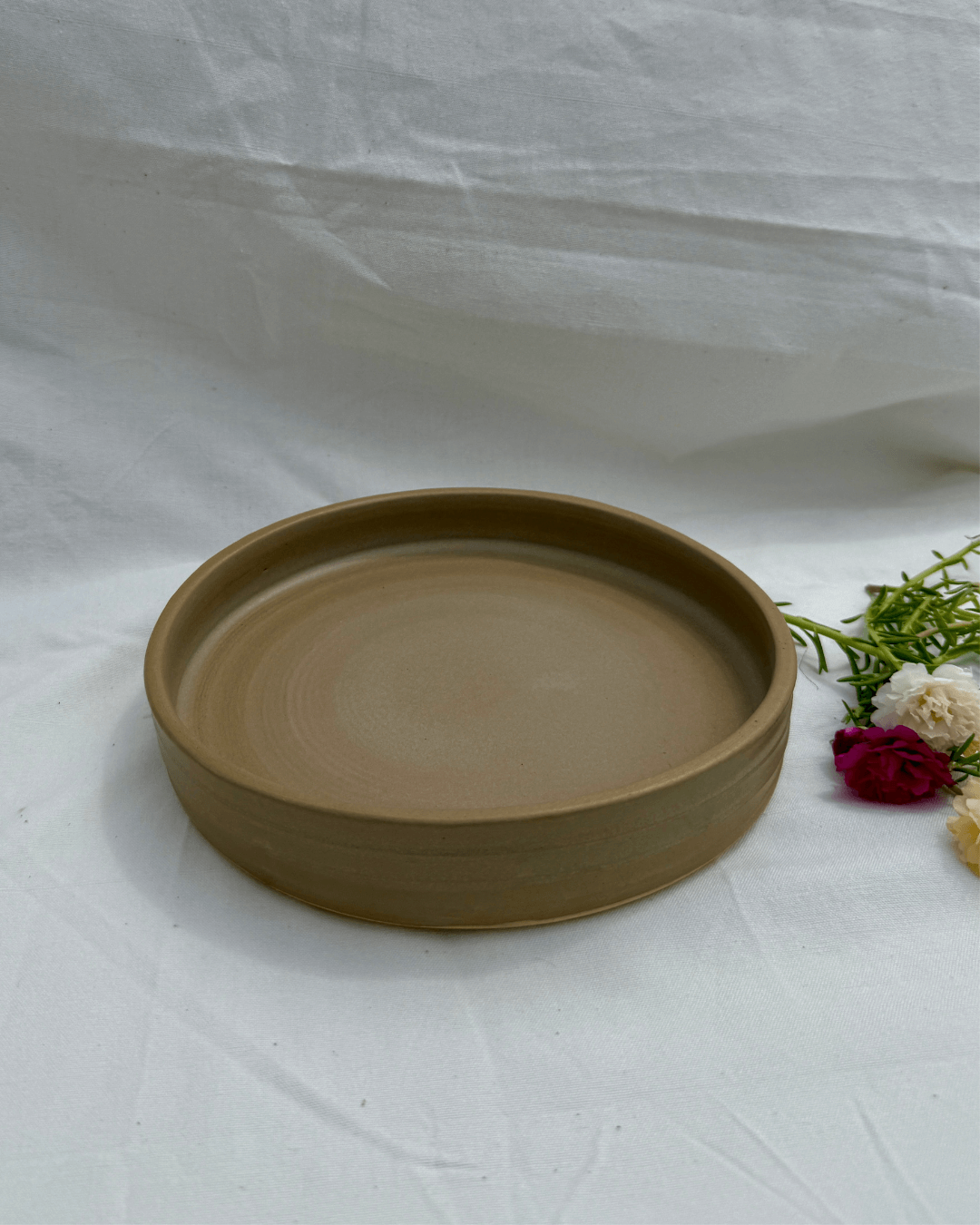 Brown Appetizer Plate