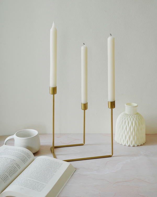 Golden Stem Candle Holder