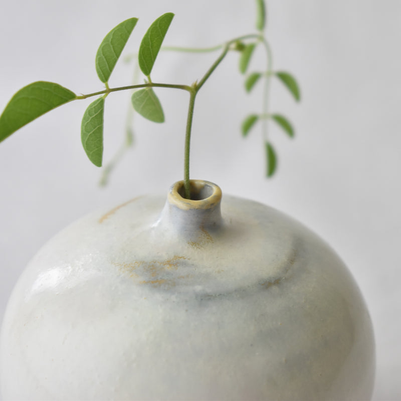 Snowy Owl- Porcelain Bud Vase