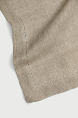 Herringbone Oatmeal Linen Table Cover