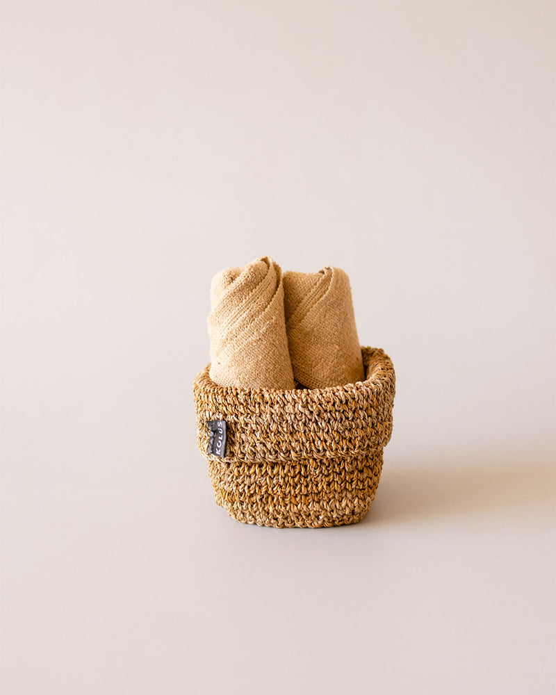 rectangular wicker basket at Kolus