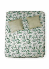 Cascade Teal Linen Bedspread