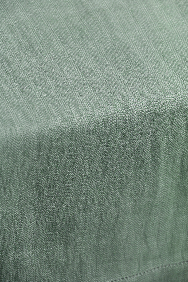 Herringbone Duckegg Linen Table Cover