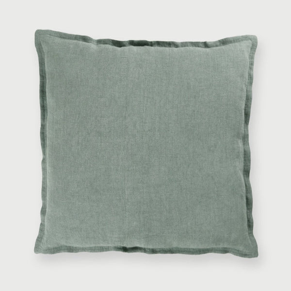 Herringbone Duck Egg Linen Cushion Cover