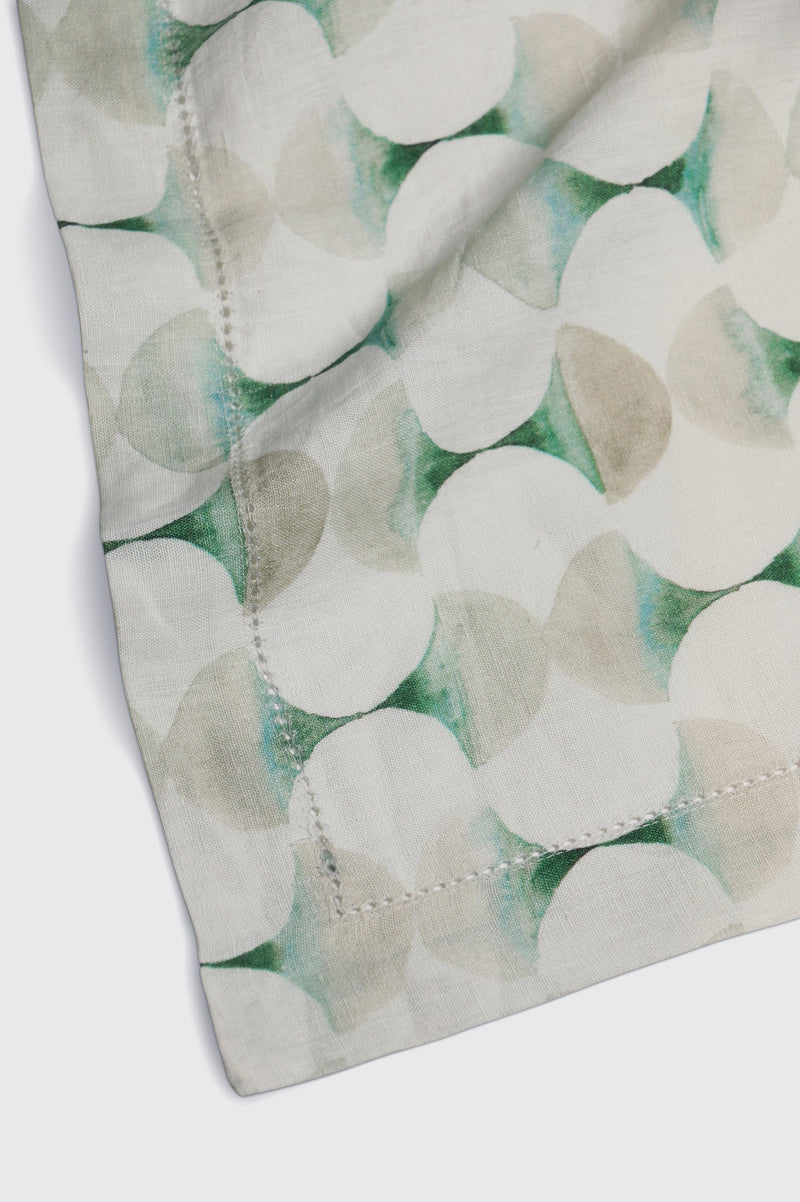 Cove Teal Linen Table Cover