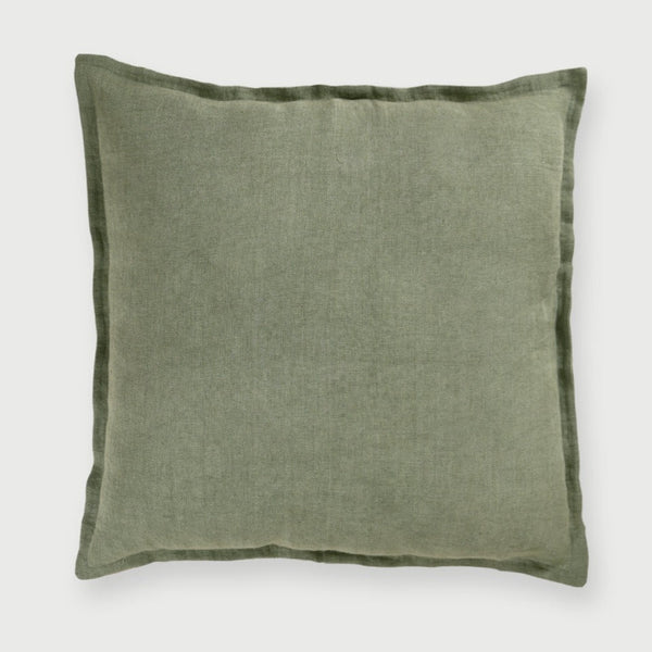 Herringbone Eucalyptus Linen Cushion Cover