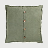 Herringbone Eucalyptus Linen Cushion Cover