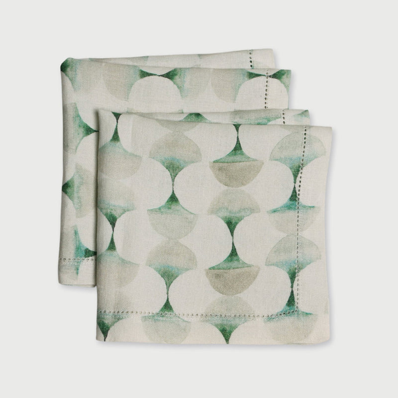 Cove Teal Linen Table Napkins