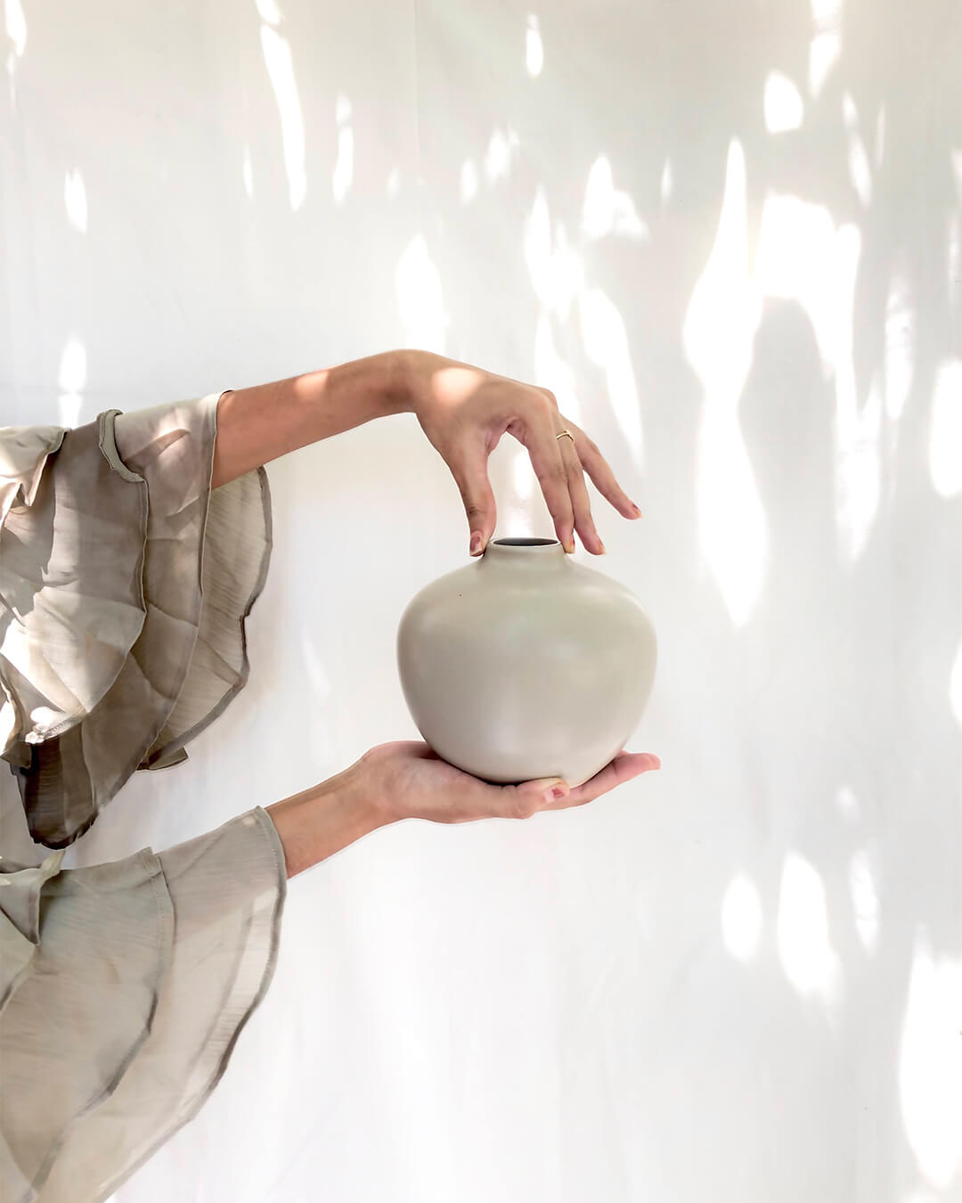 Smoky ceramic vase
