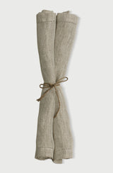 Herringbone Oatmeal  Linen Table Napkins