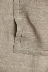 Herringbone Oatmeal  Linen Table Napkins