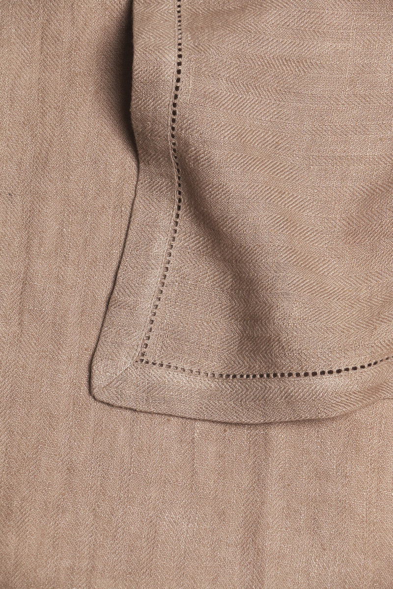 Herringbone Blush Linen Table Napkins