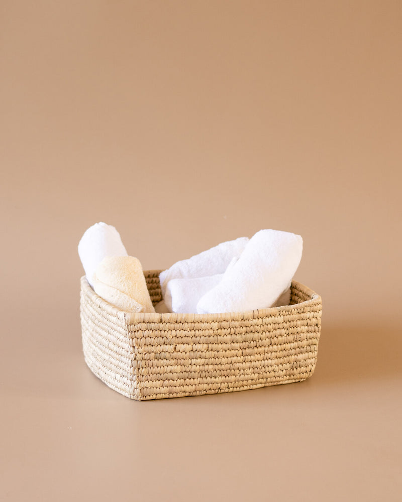 Wicker rectangular storage basket by Kolus India
