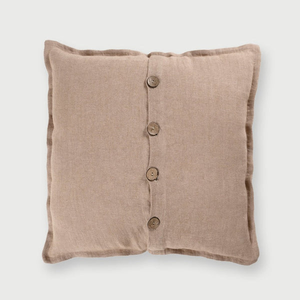 Herringbone Blush Linen Cushion Cover