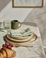 Herringbone Oatmeal Linen Table Cover