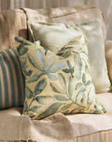 Flora Ochre Linen Cushion Cover