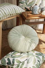 Flora Ivory Linen Cushion Cover