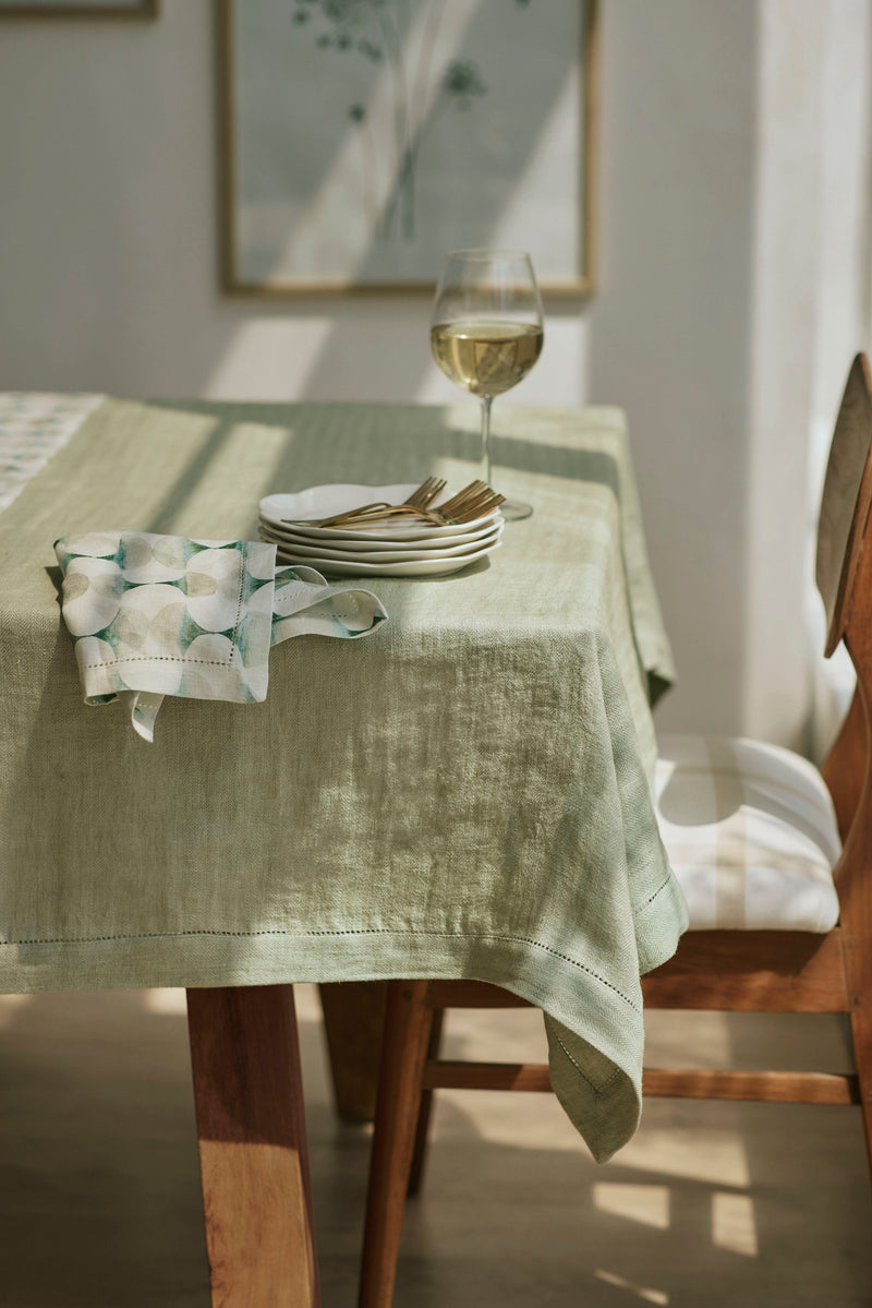 Cove Teal Linen Table Napkins